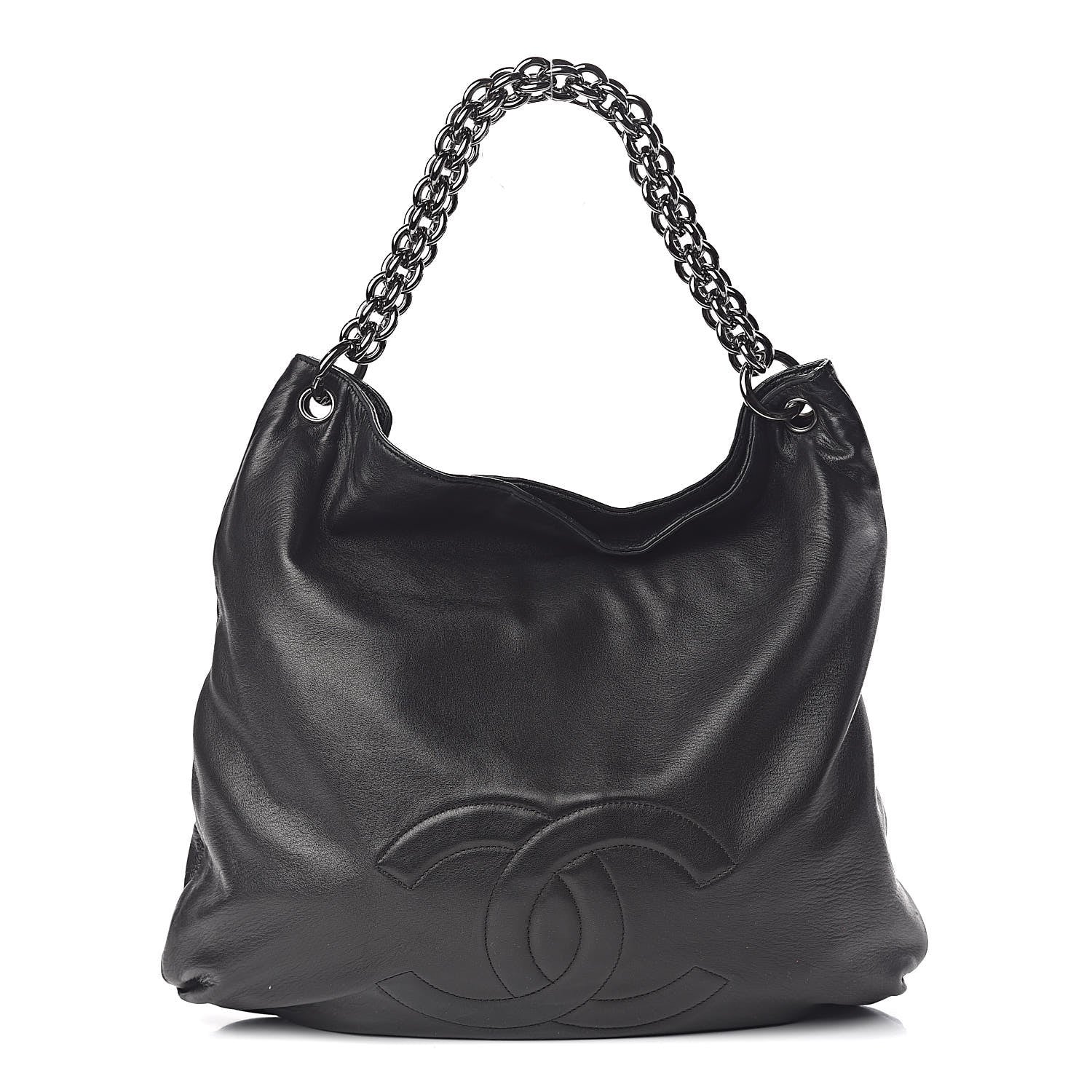 Chanel Lambskin Large Soft and Chain Hobo Black 1 of 13