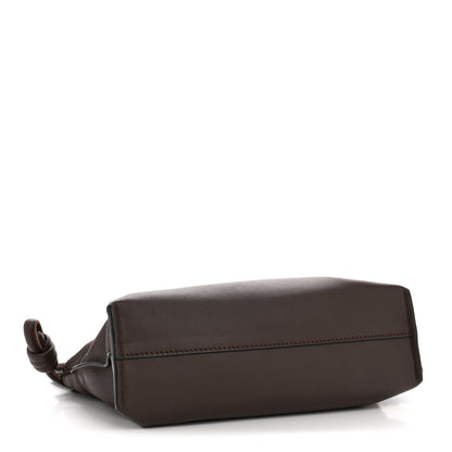 Loewe Calfskin Mini Flamenco Knot Clutch Chocolate 4 of 11