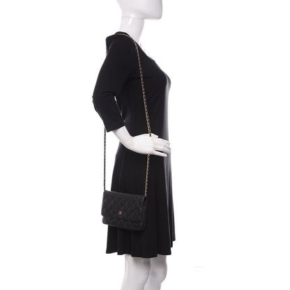 Chanel Caviar Quilted Wallet On Chain WOC Black 2 of 18