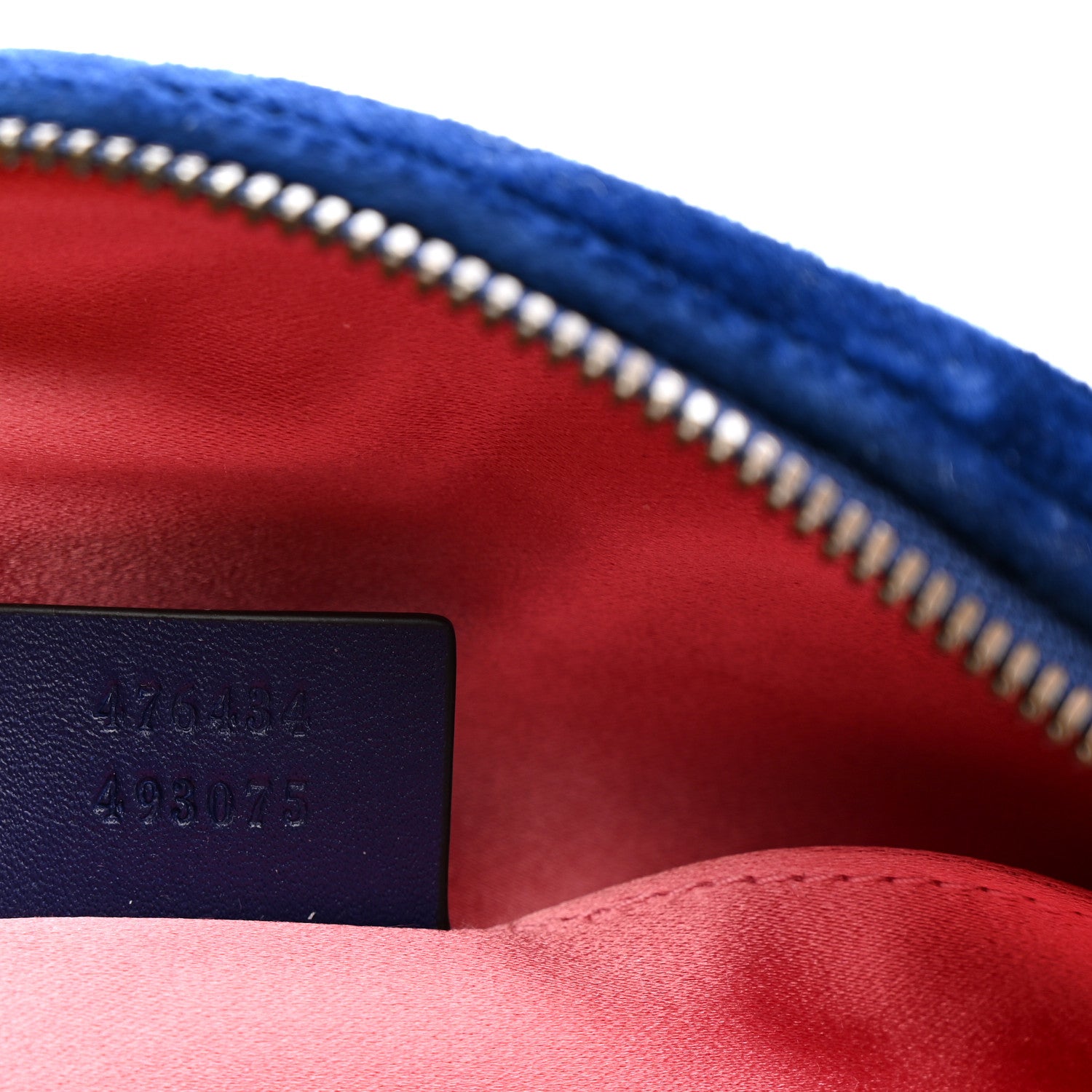 Gucci Velvet Matelasse GG Marmont Belt Bag 85 34 Cobalt Blue 7 of 15