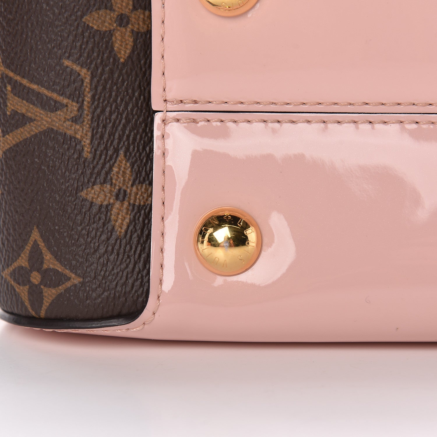 Louis Vuitton Patent Calfskin Monogram Cherrywood PM Rose Ballerine 7 of 16