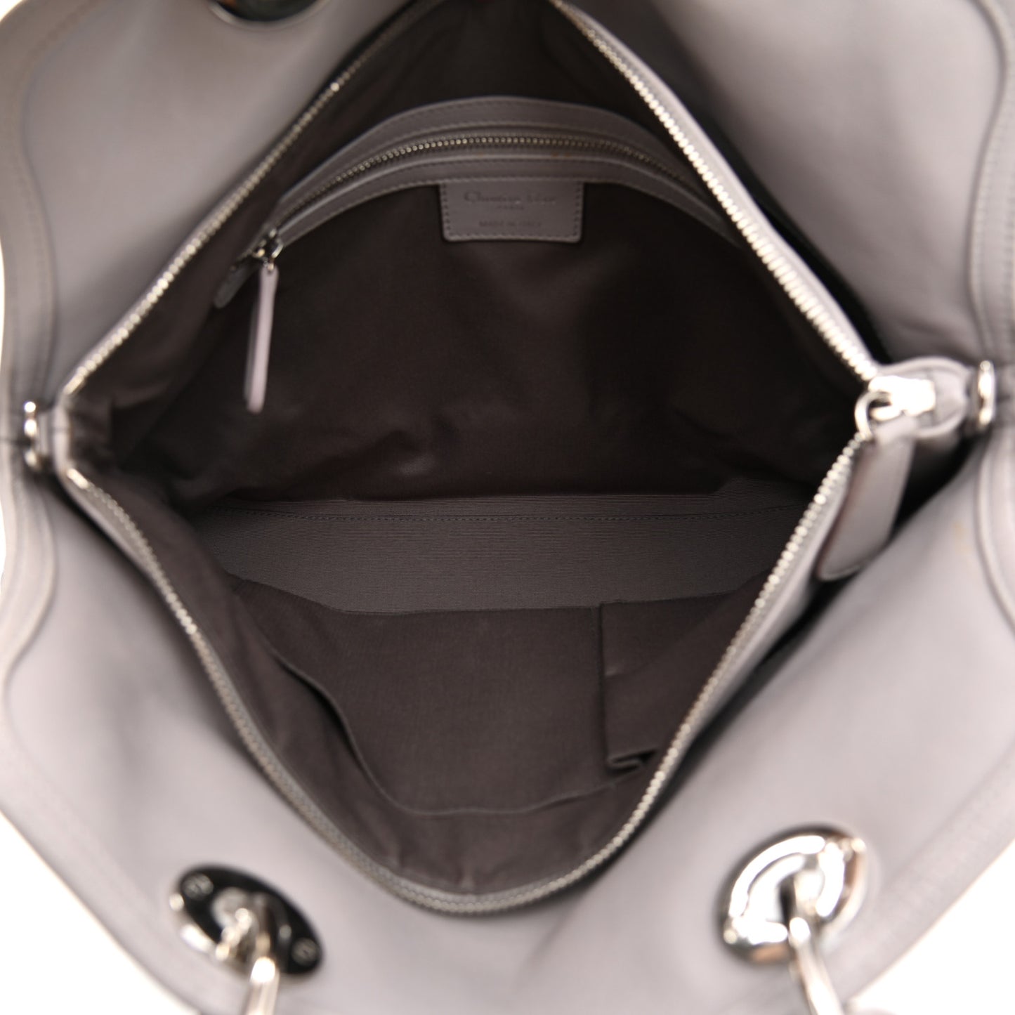 Lambskin Cannage Medium Granville Tote Grey