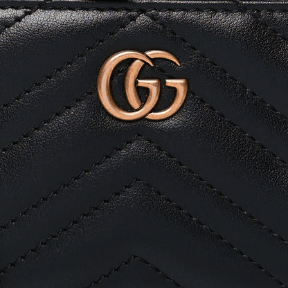 Gucci Calfskin Matelasse GG Marmont Key Case Black 9 of 9