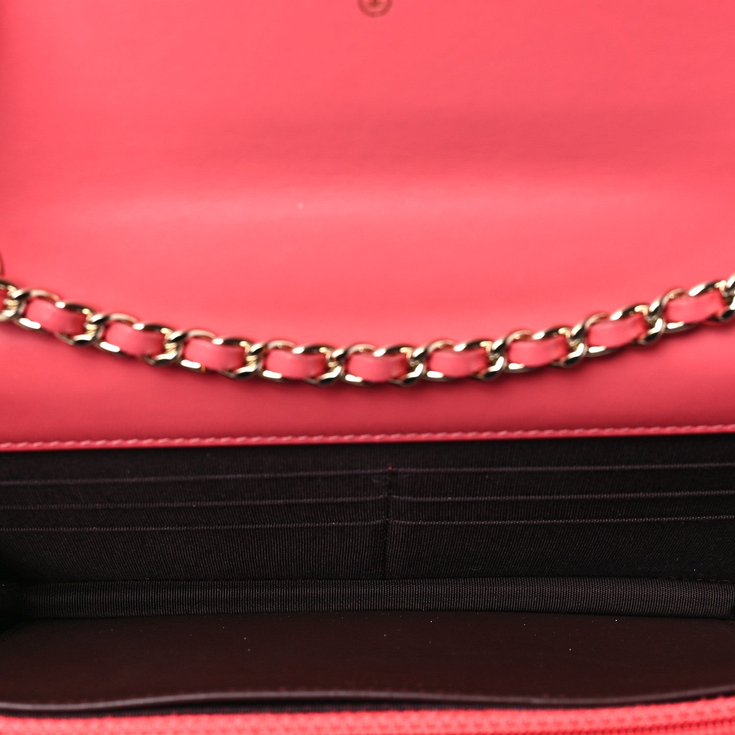 Chanel Lambskin Quilted Trendy CC Wallet On Chain WOC Bright Pink 4 of 7