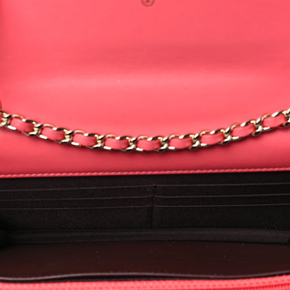 Chanel Lambskin Quilted Trendy CC Wallet On Chain WOC Bright Pink 4 of 7