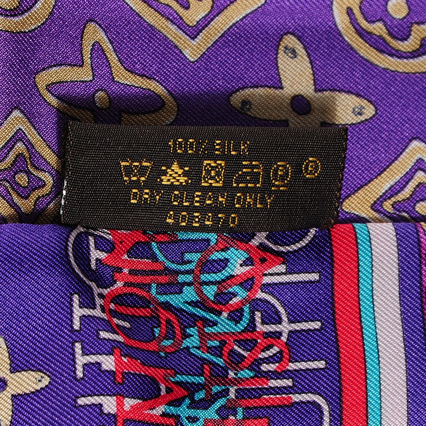 Silk Monogram Map Bandeau Blue Lagon