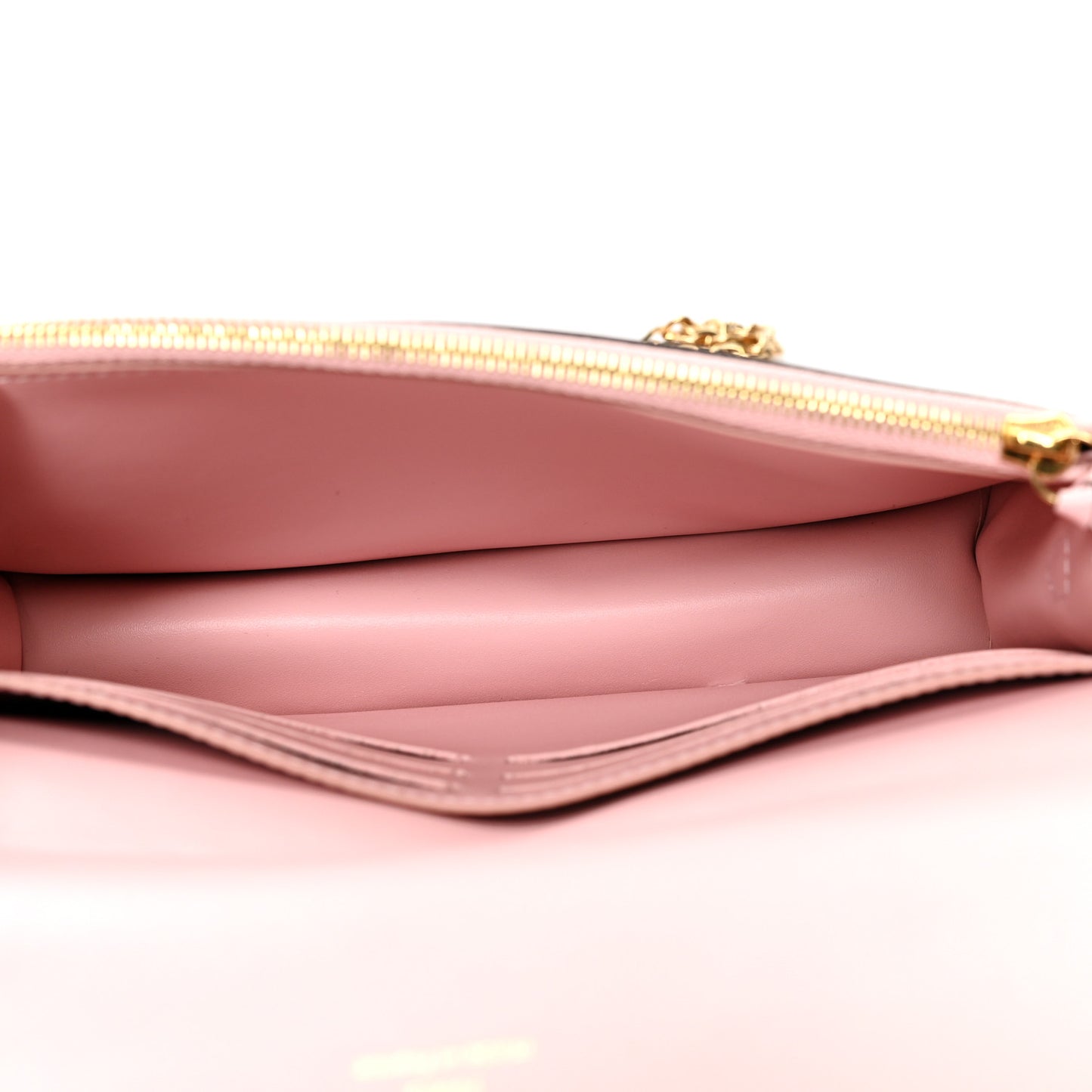 Monogram Flore Chain Wallet Rose Ballerine