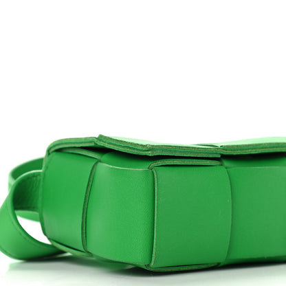 Bottega Veneta Lambskin Maxi Intrecciato Extra Mini Cassette Crossbody Bag Parakeet 7 of 8