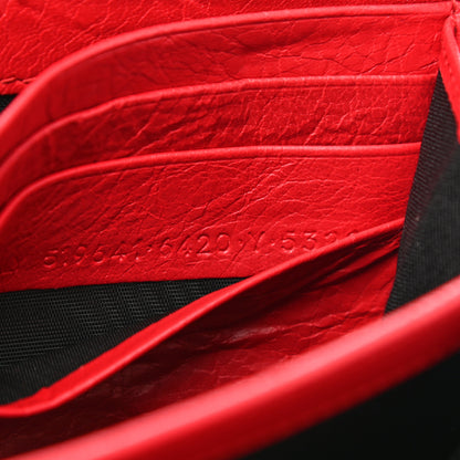 Balenciaga Agneau Continental Zip Around Wallet Rouge Cardinal 8 of 9