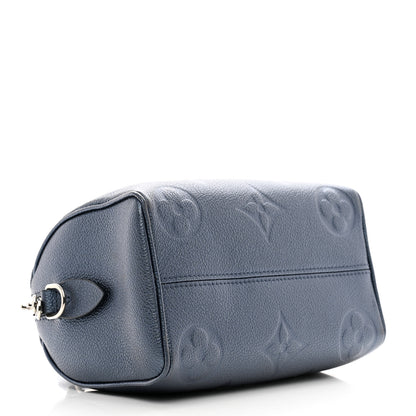 Louis Vuitton Metallic Empreinte Monogram Giant Speedy Bandouliere 20 Navy Nacre 4 of 11