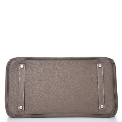 Hermes Taurillon Clemence Birkin 35 Etoupe 6 of 30