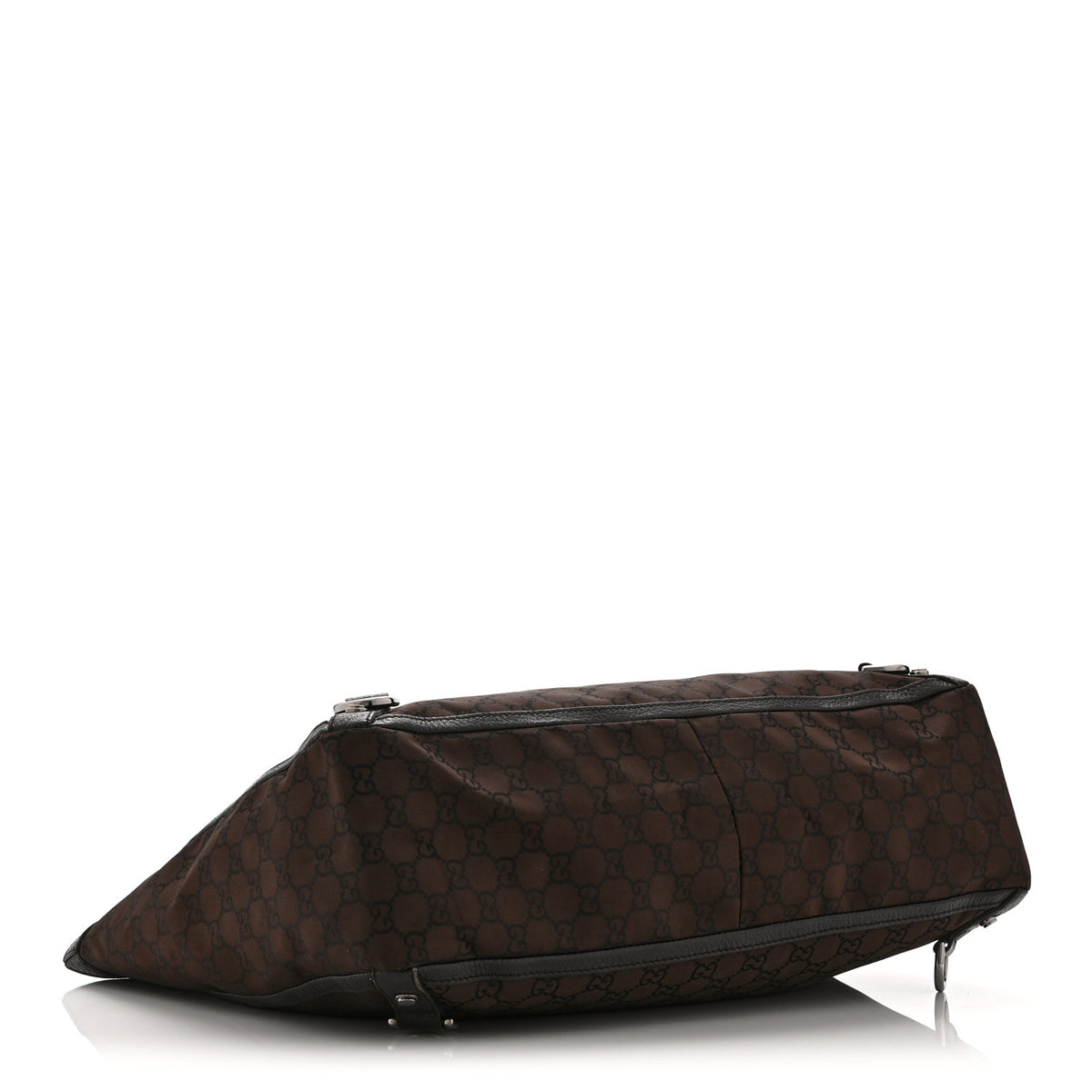 Nylon Monogram Large Abbey Tote Dark Brown
