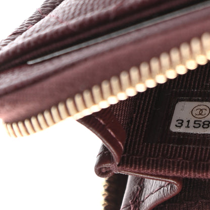 Chanel Caviar Quilted Zip Around Coin Purse Burgundy 7 of 8