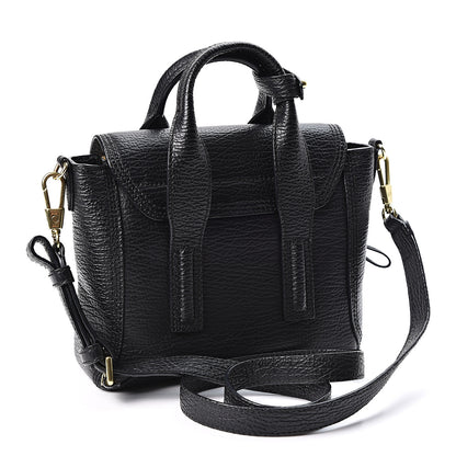 3.1 Phillip Lim 3.1 Textured Calfskin Mini Pashli Satchel Black 2 of 9