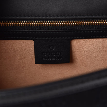 Gucci Velvet GG Monogram Small Sylvie Shoulder Bag Black 6 of 7