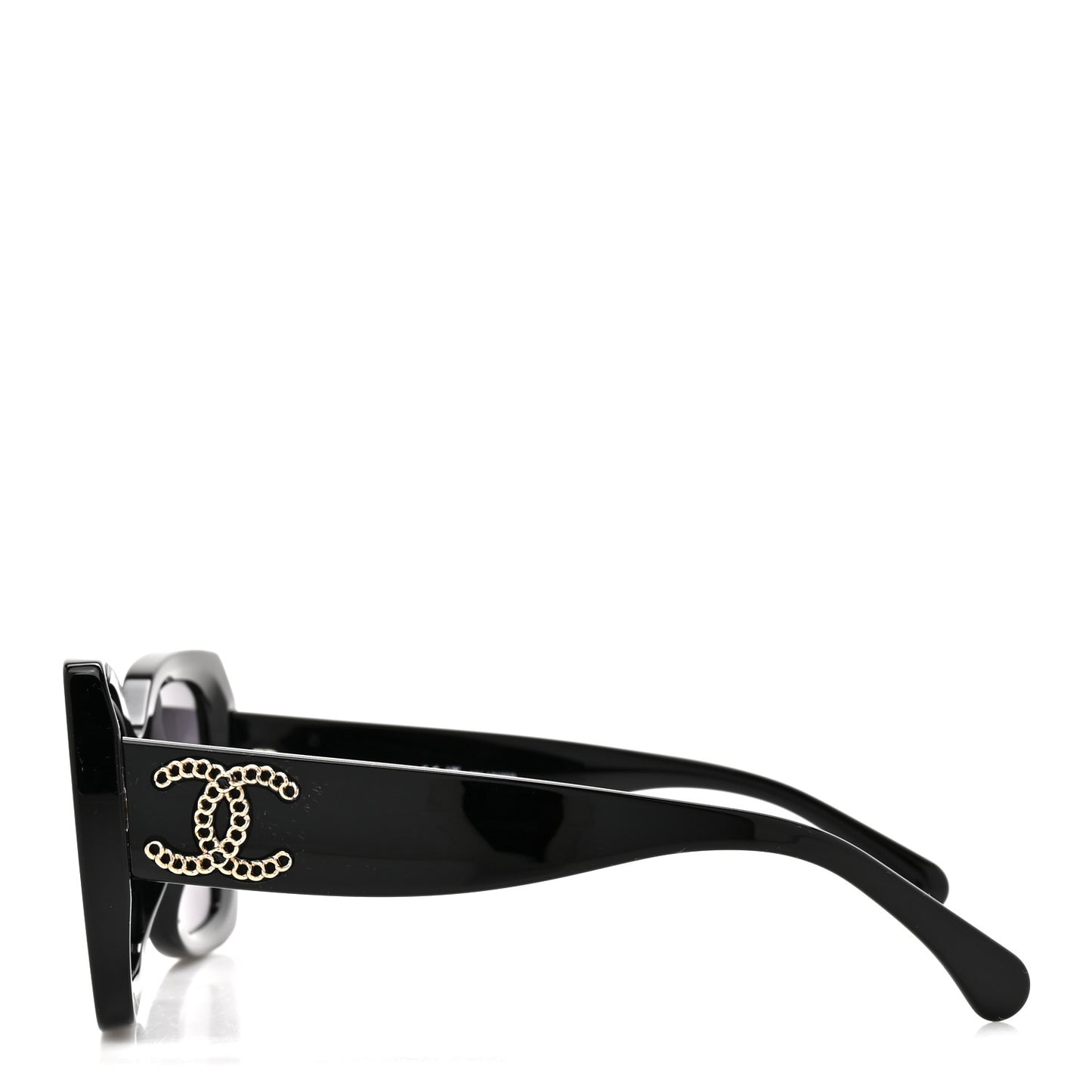 Acetate CC Square Sunglasses 5555 Black
