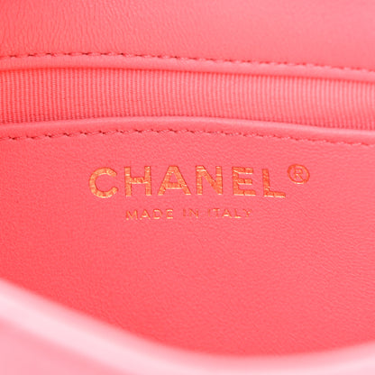 Chanel Lambskin Quilted Mini Funky Town Flap Pink 6 of 10