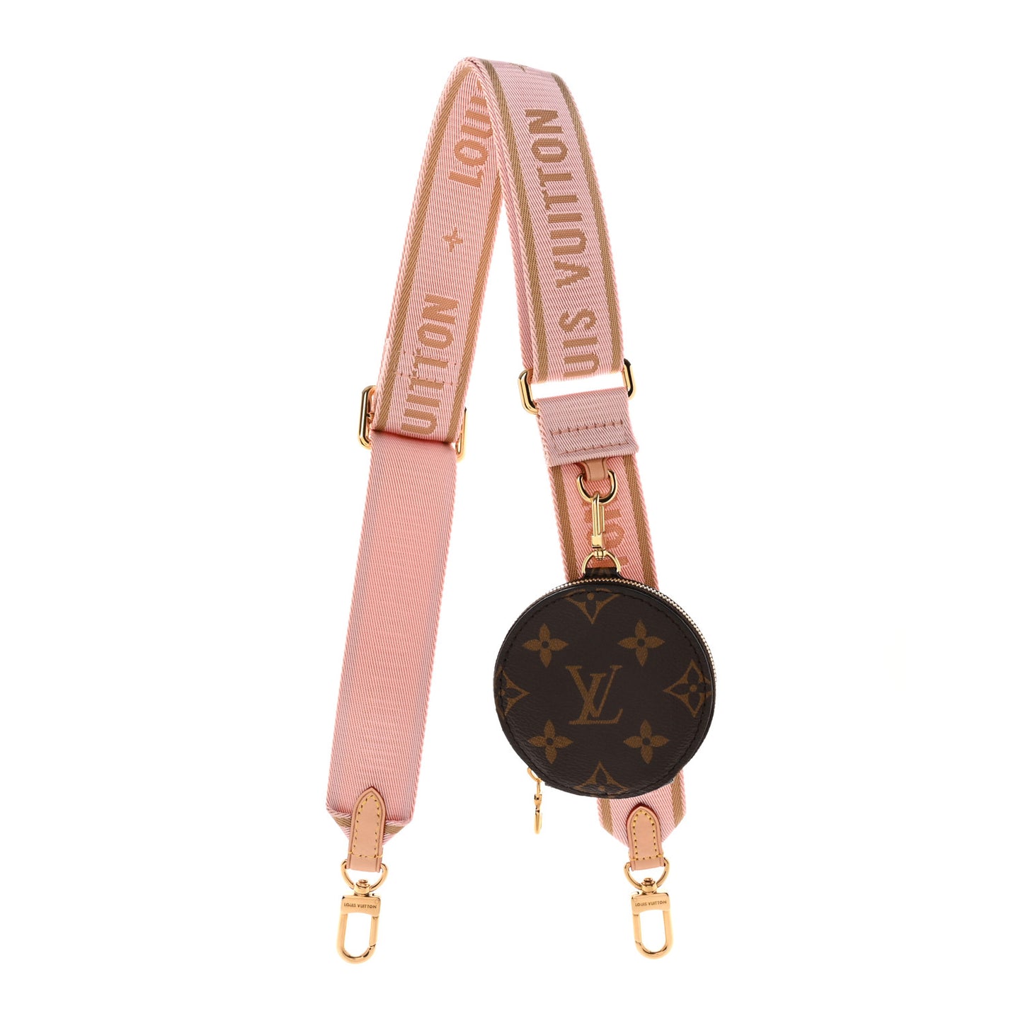 Monogram Multi Pochette Accessories Bandouliere Shoulder Strap Rose Clair