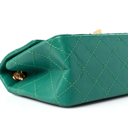 Chanel Aged Calfskin Quilted 2.55 Reissue Mini Flap Green 8 of 10