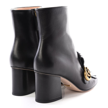 Gucci Malaga Kid GG Marmont Fringe 75mm Ankle Boots 37.5 Black 4 of 9
