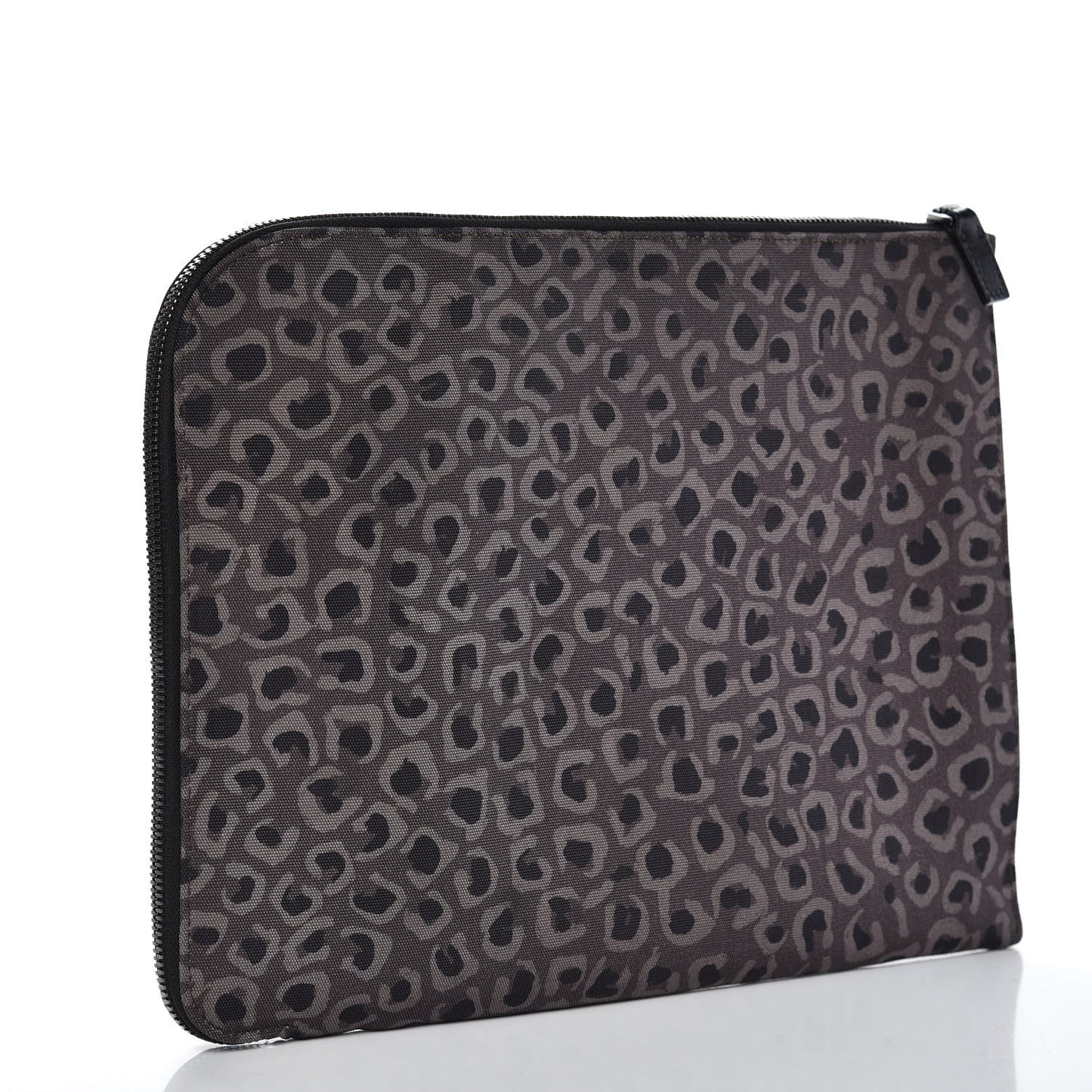 Canvas Animal Print Document Case Brown