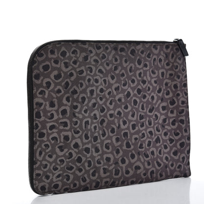 Gucci Canvas Animal Print Document Case Brown 3 of 14