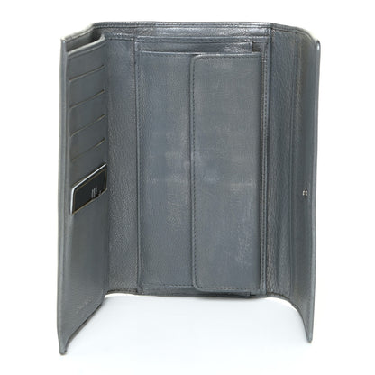 Chanel Metallic Goatskin Large Flap Wallet Silver 7 of 15