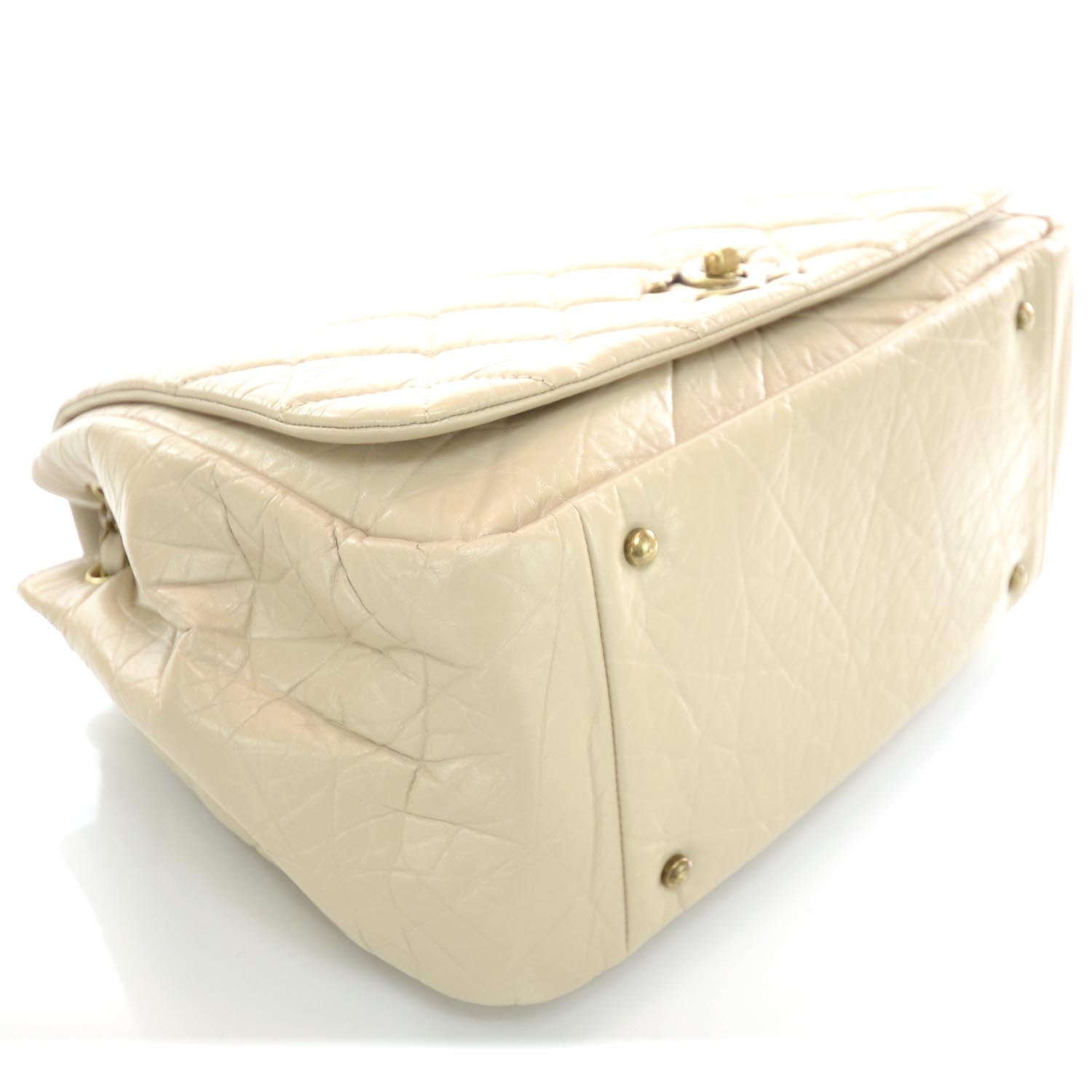 Chanel Quilted Large Pondichery Flap Beige 3 of 10
