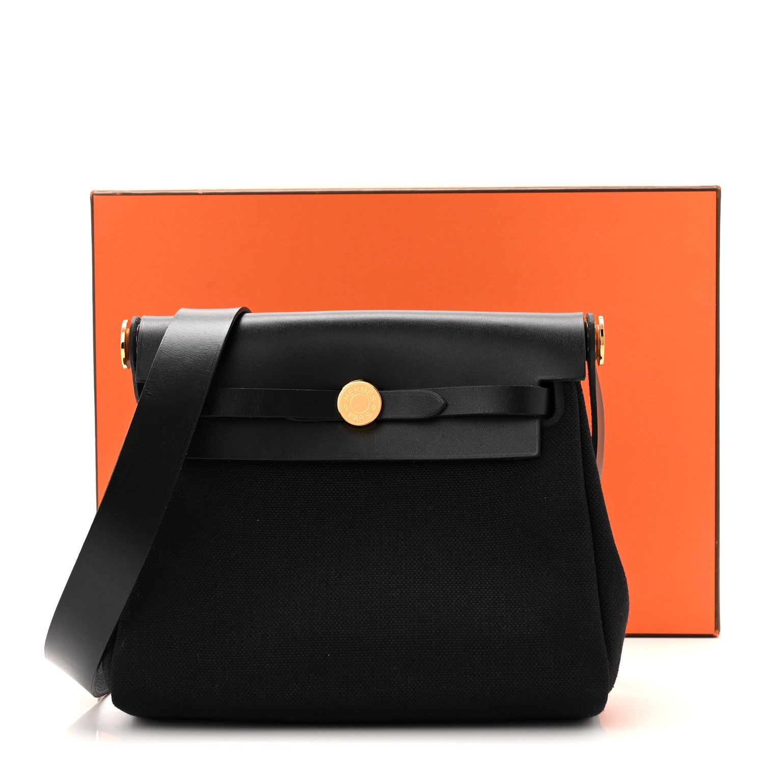 Hermes Military Toile Vache Hunter Herbag Zip Retourne 20 Black 11 of 11
