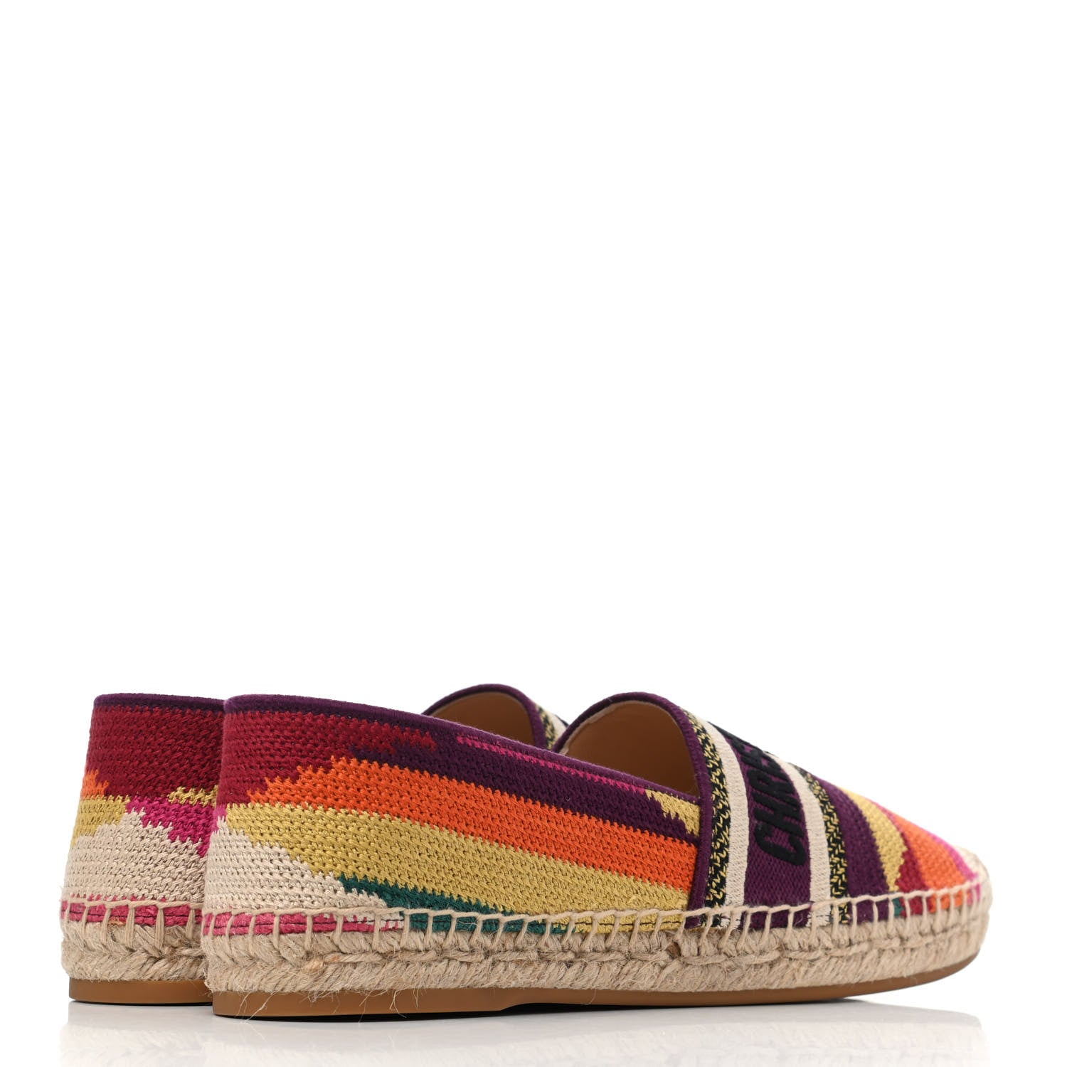Christian Dior Cotton Embroidered Patchwork Granville Espadrille 39 Multicolor 3 of 4
