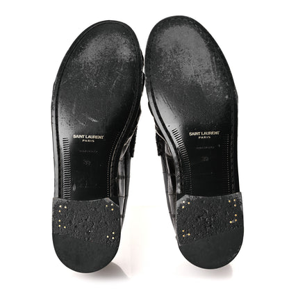 Saint Laurent Supple Eel Le 15 Loafer Penny Slippers 39 Burnt Brown 7 of 10