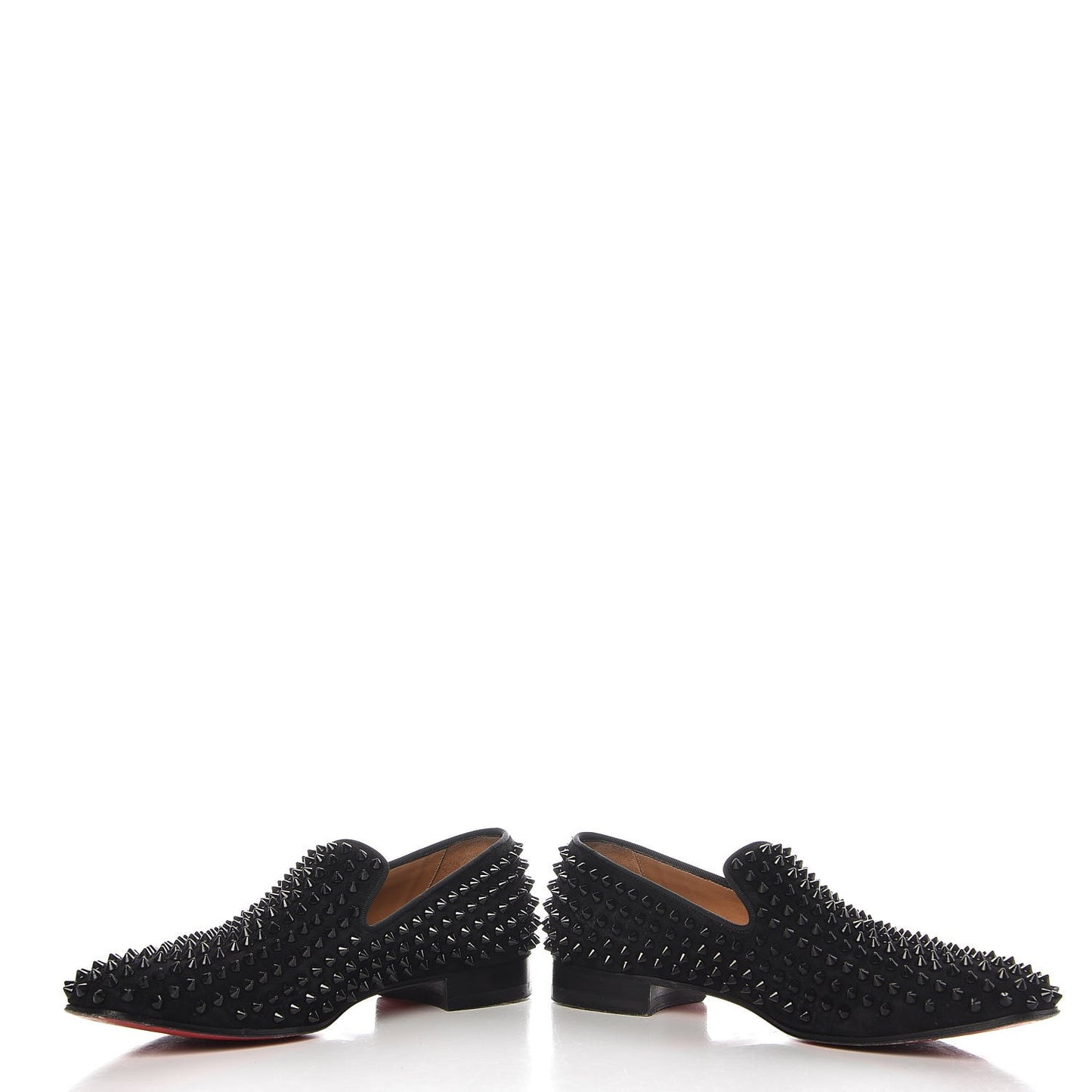 Mens Veau Velours Spikes Dandelion Flat 39.5 Black