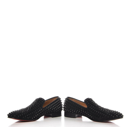 Christian Louboutin Mens Veau Velours Spikes Dandelion Flat 39.5 Black 6 of 9