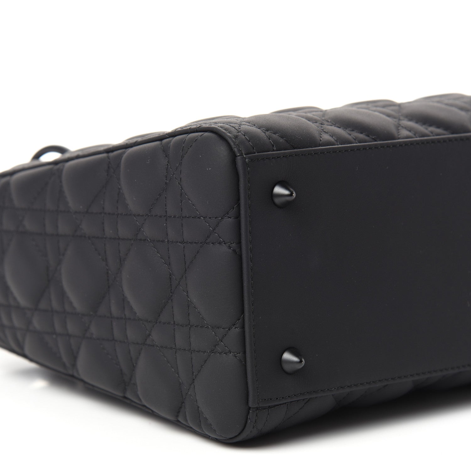 Christian Dior Ultra Matte Calfskin Cannage Medium Lady Dior Black 7 of 10