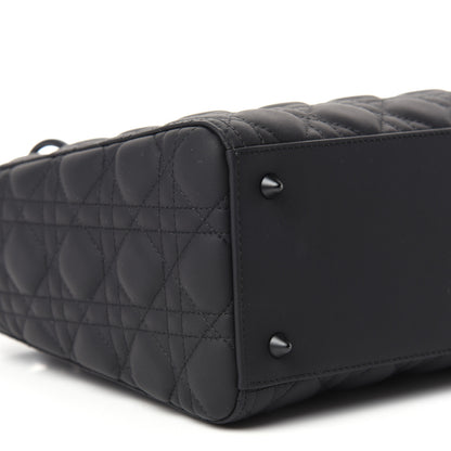 Christian Dior Ultra Matte Calfskin Cannage Medium Lady Dior Black 7 of 10