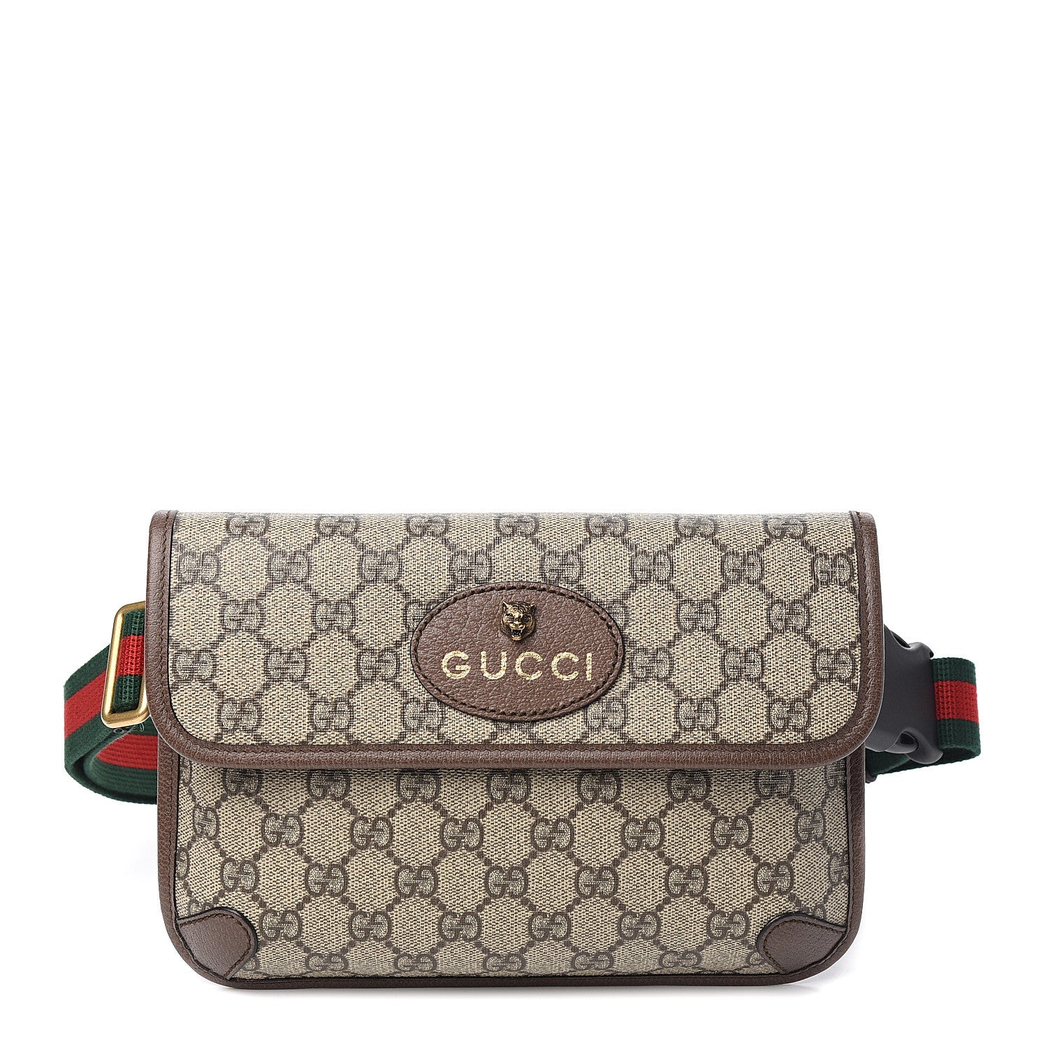 Gucci GG Supreme Monogram Neo Vintage Web Belt Bag Brown 1 of 9