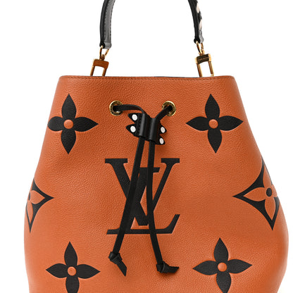 Louis Vuitton Empreinte Monogram Giant Crafty Neonoe MM Caramel Black 9 of 13