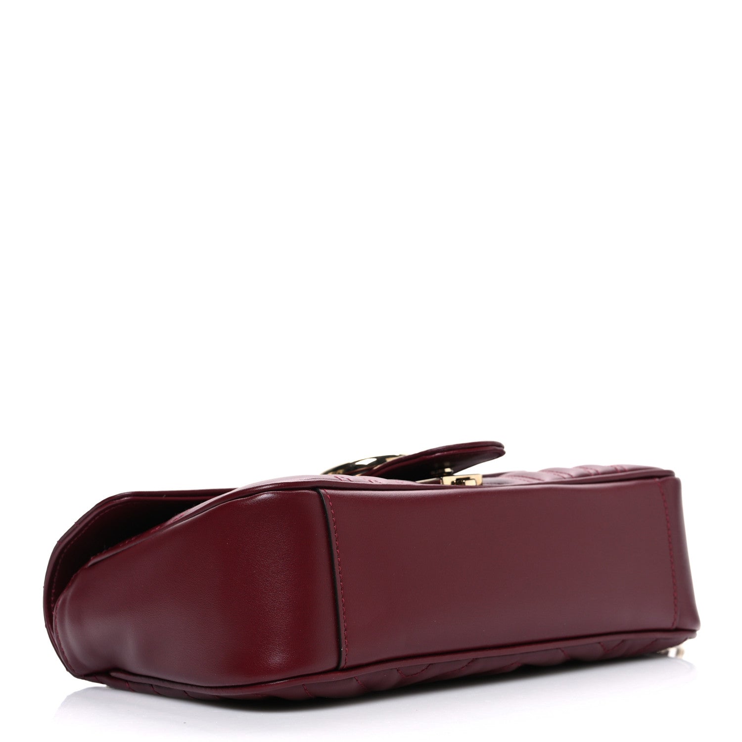 Gucci Calfskin Matelasse Medium GG Marmont Shoulder Bag Rosso Ancora Red 4 of 10