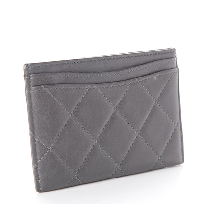 Chanel Lambskin Quilted Card Holder Grey 2 of 6