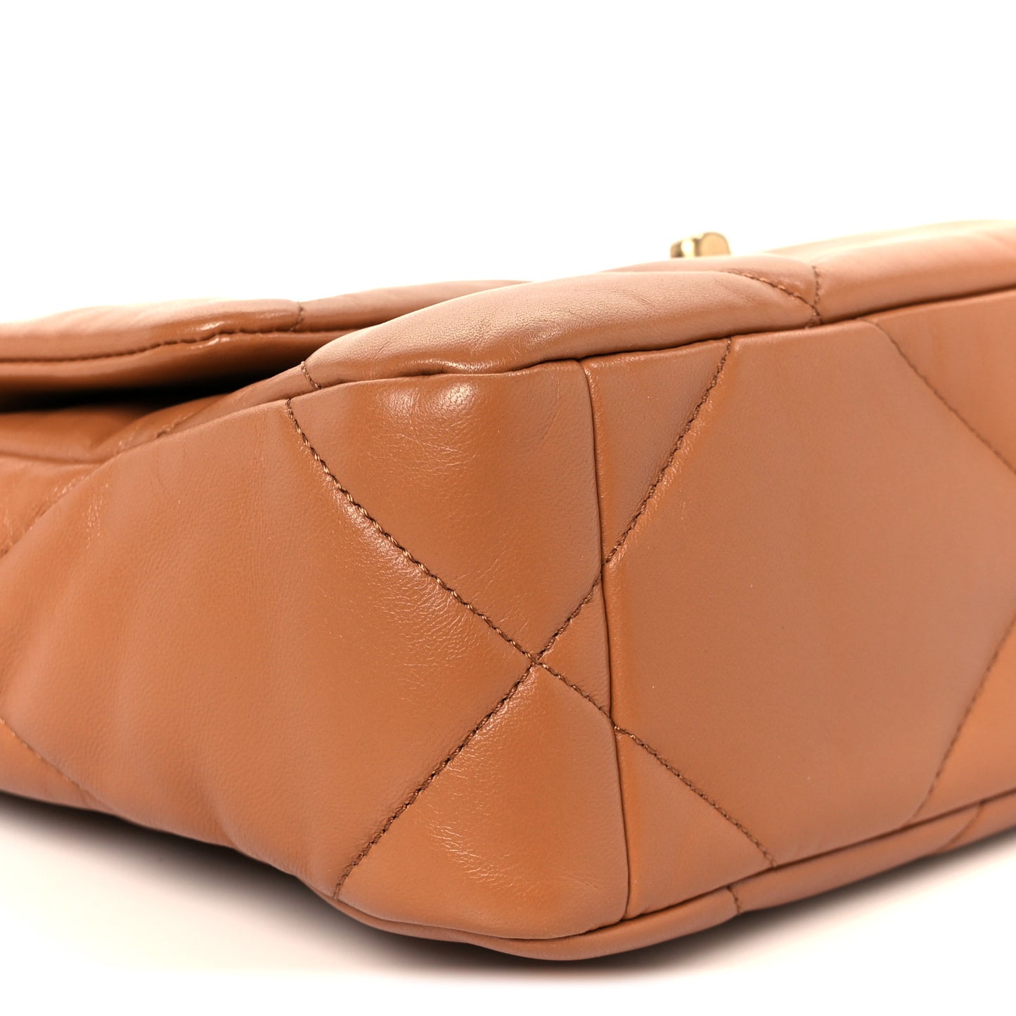 Lambskin Quilted Medium Chanel 19 Flap Brown
