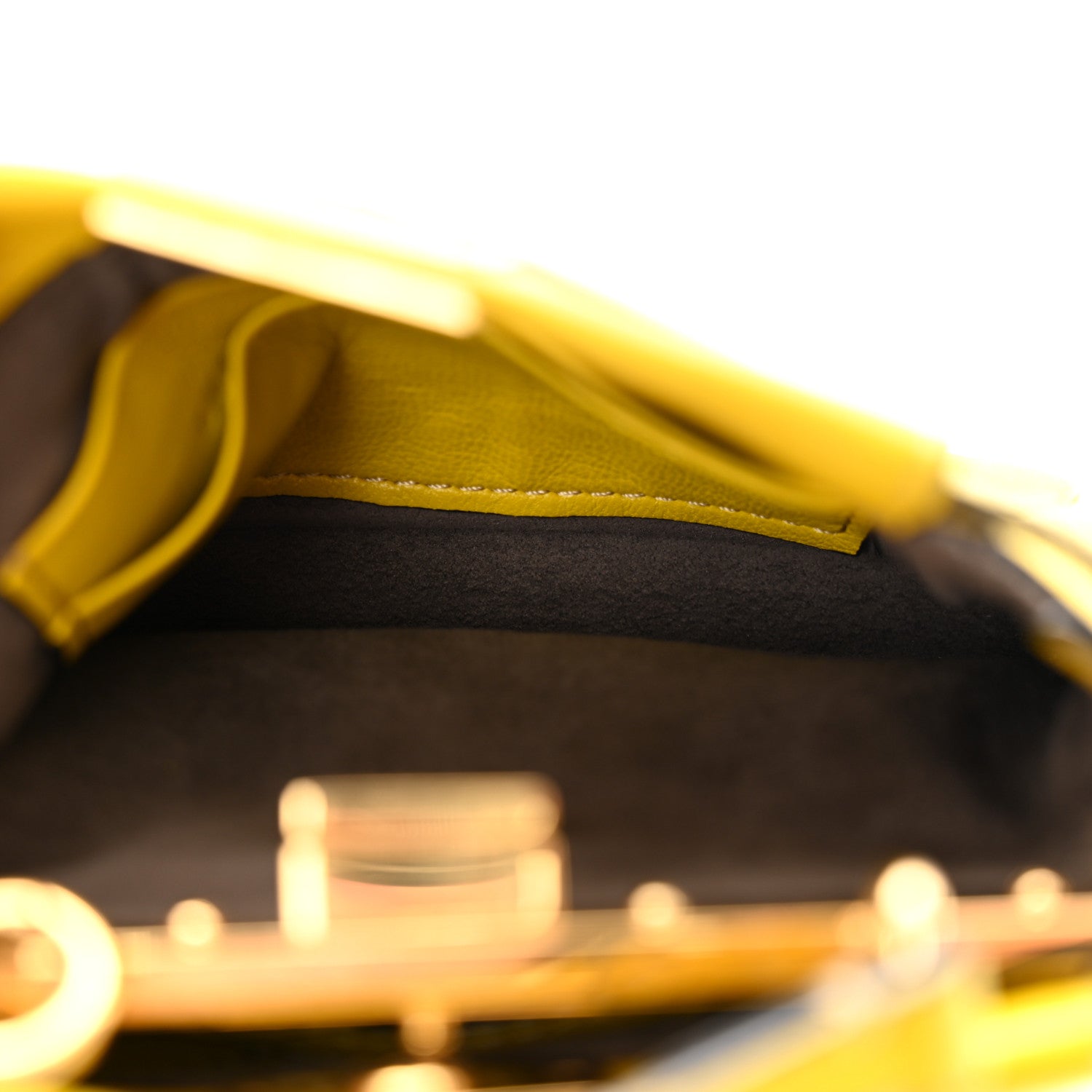 Fendi Shiny Nappa Micro Peekaboo Iconic Satchel Lime 5 of 12