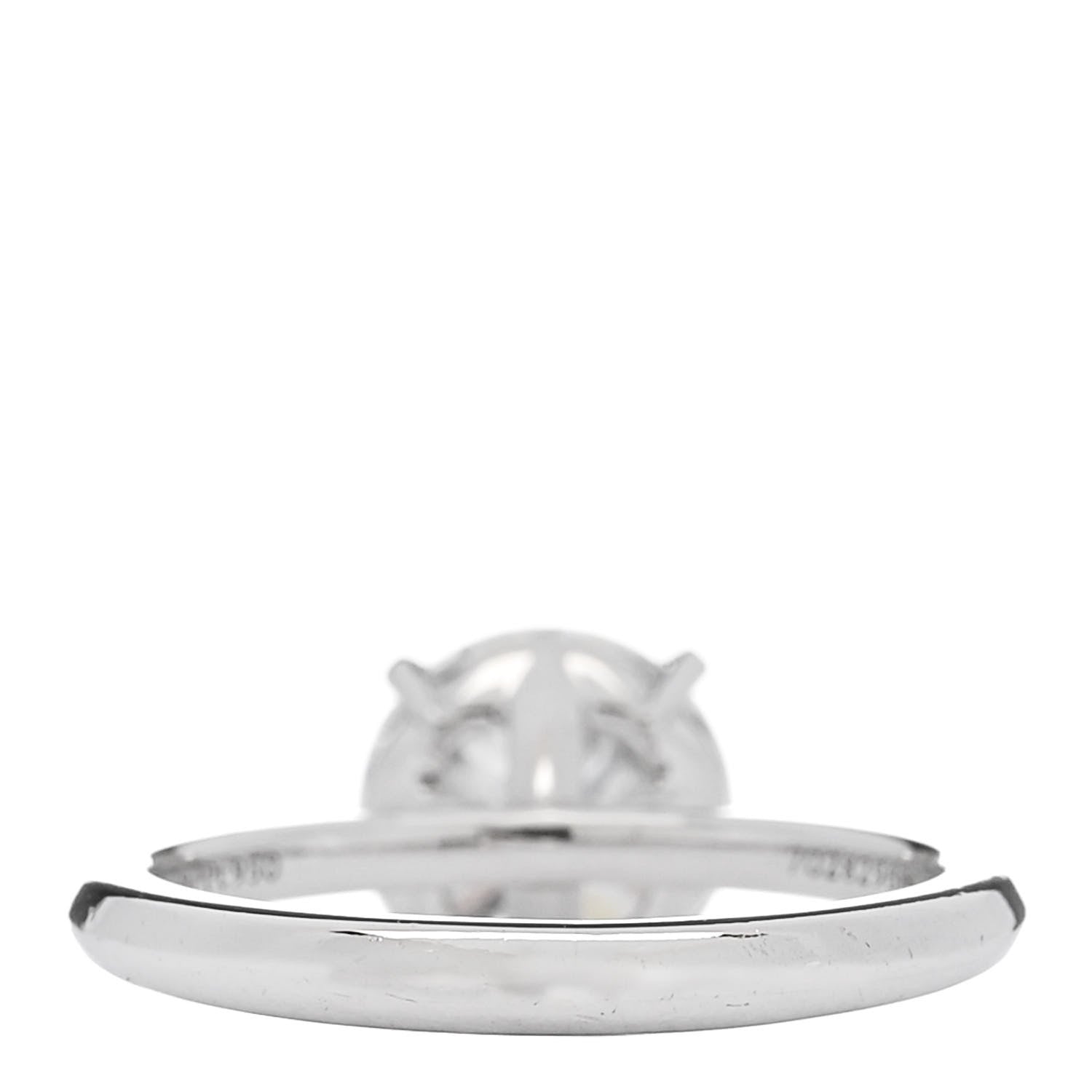 Tiffany Platinum Diamond 1.54ct Solitaire Engagement Ring 46 3.75 4 of 7