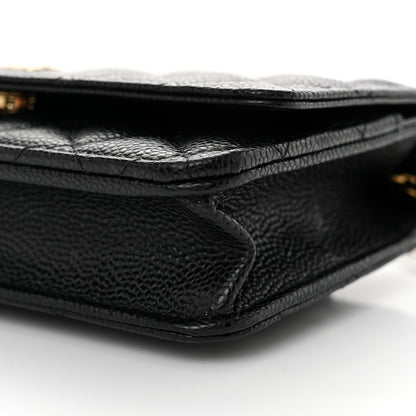 Chanel Caviar Quilted Wallet on Chain WOC Black 11 of 12
