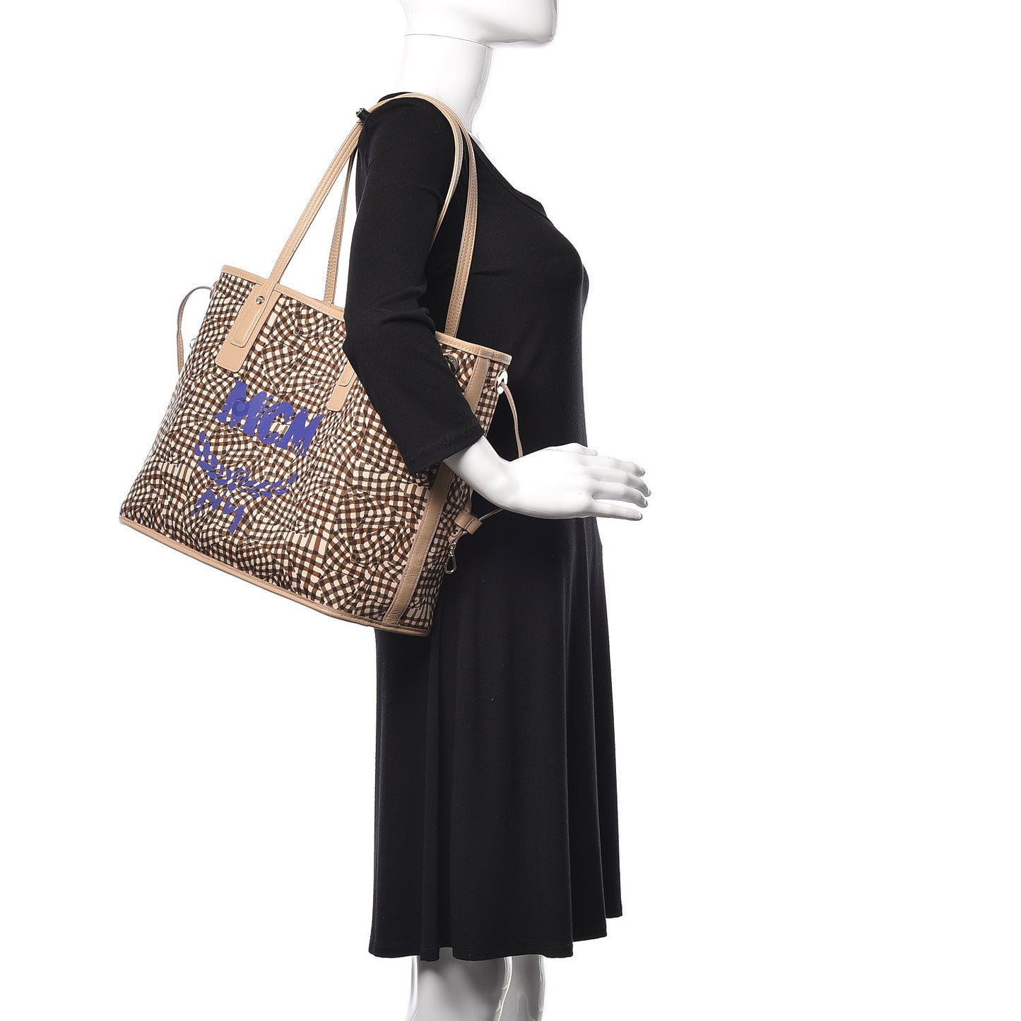 Visetos Medium Liz Reversible Shopper Tote Beige