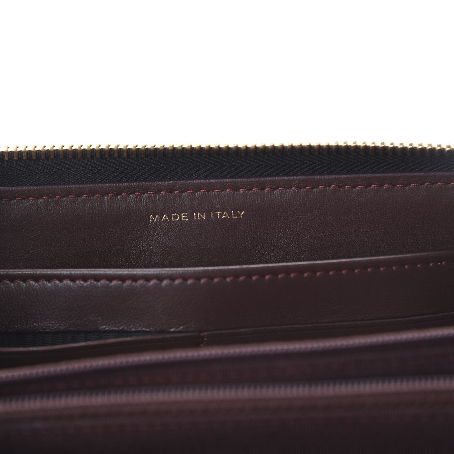 Lambskin Quilted Large Gusset Zip Around Wallet Black