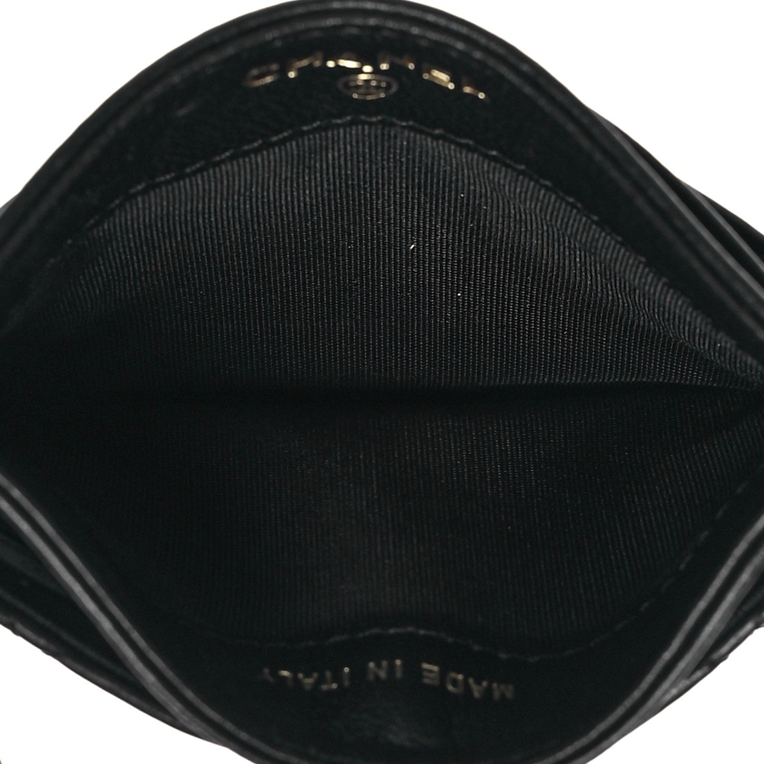 Chanel Lambskin Quilted Camellia Card Holder Black 5 of 8