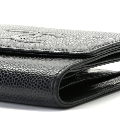 Chanel Caviar Timeless CC Compact French Wallet Black 6 of 13