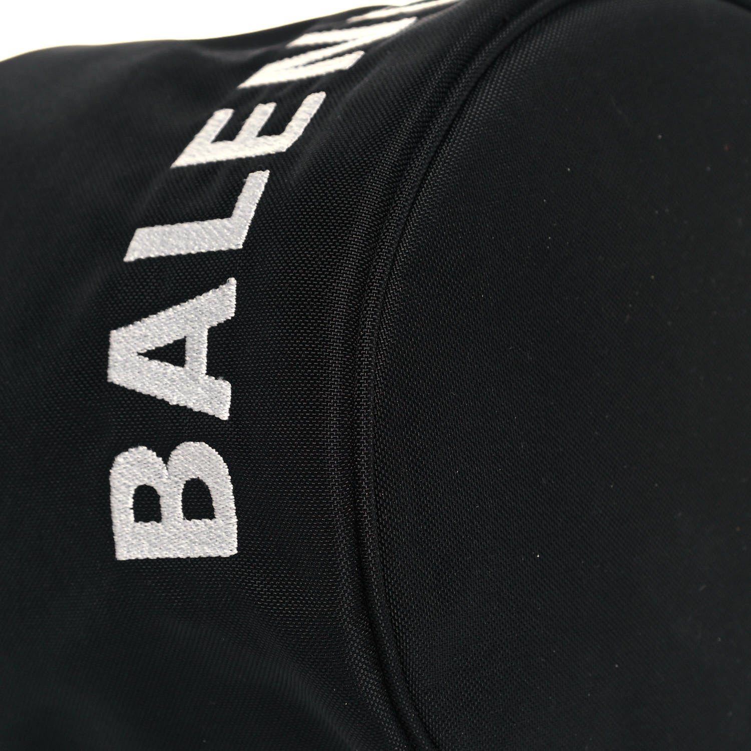Balenciaga Recycled Sport Nylon Logo Embroidered Wheel Drawstring Bucket Bag XS Black 8 of 10