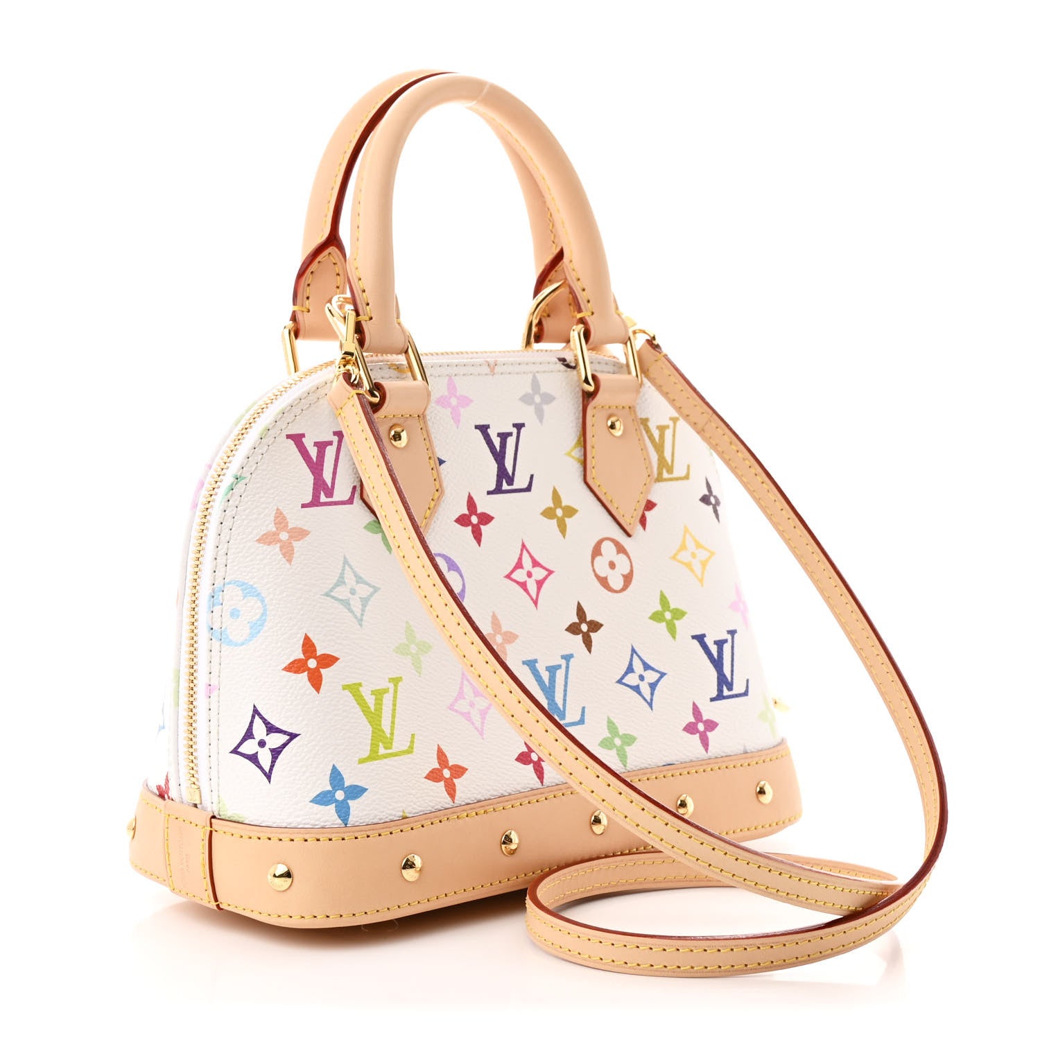 Louis Vuitton LV x TM Monogram Multicolor Alma BB White 3 of 10