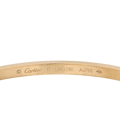 Cartier 18K Yellow Gold Small LOVE Bracelet 17 4 of 9